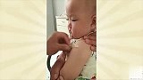 萌娃打针鬼畜表情崩溃秀