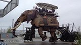 3个不可思议的机械巨兽，12米高的巨象可载50人前行