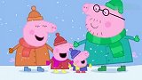 小猪佩奇动画片 佩奇和乔治乘坐精灵夜车去圣诞老人的小屋