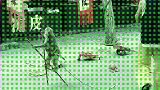 猴子踩高跷。