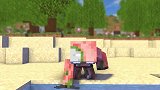 Minecraft动画《荒岛求生》，僵尸猪骷髅小白饿极了！