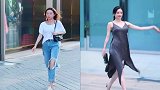 街拍美女：街边发现了两个美女，换你你选哪个？