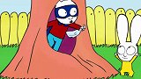 超人兔：西蒙勇敢的走进树洞，拿出弟弟的手绢