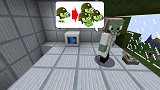 我的世界动画：植物大战僵尸VS我的世界 超级豌豆机枪打造