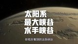 水手号峡谷：这是太阳系最大的峡谷，如同火星上一条巨大的伤疤