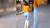 靓丽模特时尚街拍，身材曲线迷人，魅惑动人！