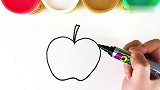 玩苹果机如何画苹果，如何用粘土-露露儿童
