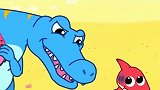 宝宝巴士：小翼龙有龟兔赛跑精神，不懈努力，战胜大棘龙