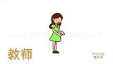 人物简笔画大全，画幼儿园老师在讲课简笔画