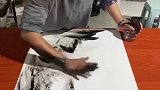 还以为他作画走火入魔了，作品完成的那一刻，这才是真正的大师
