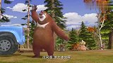 熊出没：动物们太能干，在丛林里拼命健身，跑爆了光头强的储电器