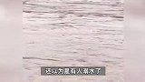 广西桂林暴雨致江水暴涨，游泳爱好者组团挑战激流，路人惊呼不要命
