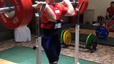 向术林赛前训练，前蹲170x3，210x1