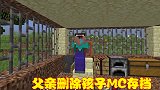 国外父亲删除孩子MC存档，摧毁孩子一年的心血，引起网友热议