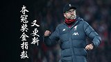 五大联赛夺冠奖金指数又更新！红军甩开曼城 国米皇马紧追存悬念