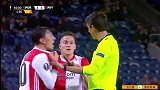 上半场补时第2分钟费耶诺德球员博古伊斯黄牌