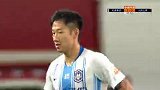泰达开场闪电进球 荣昊任意球贴地斩折射破门