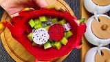 火龙果果冻这样做，夏天接触必备。