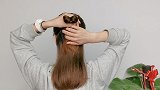 不会绑头发的女生看过来，这样扎真的很简单， 新手也能一看就会