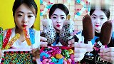 美女直播吃彩色香肠果冻，看着真过瘾，是我向往的生活