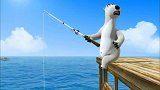 贝肯熊：海里都是鱼，可贝肯熊就是钓不到，真的好气哦
