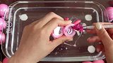 用可爱的粉色爱心系列化妆品、亮片等混泥，无硼砂，漂亮又好玩