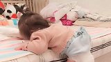 萌娃的动作，实在是太逗了