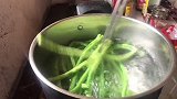 1把豆角半碗肉馅，小伙做豆角猪肉馅水饺，配碗紫菜汤一锅吃不够
