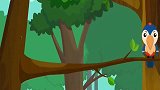 宝宝巴士儿歌：啄木鸟，尖嘴巴，围着树转圈圈，在找什么呢？