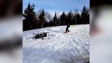 滑雪作死失误瞬间