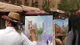 画师在老城区绘画