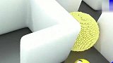 儿童卡通片：吃豆人在迷宫里展开追逐战