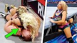 WWE女选手十大滑稽时刻 布里斯狼狈“卡裆”很尴尬
