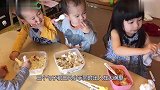 3胞胎和大宝姐姐PK，就看三胞胎的架势，赢定了！