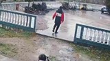 夫妻从外地开车返乡过年，孩子飞奔迎接围着车子蹦蹦跳跳