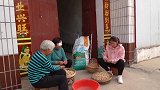 好邻居帮婆婆剥花生，俩人话不投机就抬杠，儿媳看看直笑不说话