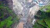 白鹤滩水电站航拍，世界上最大的超级工地！