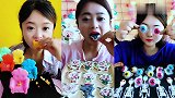 美女直播吃彩色沙发巧克力，看着真过瘾，是我向往的生活