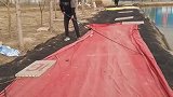 钓鱼小伙第一杆就是条大青鱼，目测十几斤，小伙激动坏了