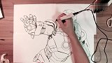 3D打印笔还能这么玩来学着把钢铁侠从白纸上“抠”下来吧！