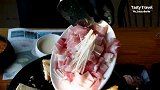 韩国街头美食大锅盖烤薄五花肉豆腐煎饼香辣炒饭