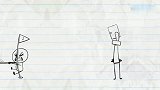 创意铅笔动画：笨蛋打球，戏弄木头人的下场