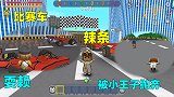 辣条与小王子比赛车，没想到出辣条出车祸了，最后辣条哭了