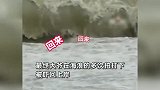 惊险！台风天厦门一大爷依旧下海游泳，在海浪拍打下被吓回上岸