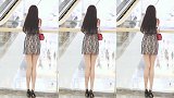 肉感小姐姐出街，“回头杀”让路人心动