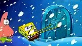 海绵宝宝和派大星快冻死了，门被冻上了，怎么都打不开了！