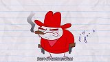铅笔人对决西部牛仔，造型很酷闪瞎眼，拔枪的一瞬间尴尬了！