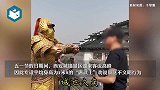 西安景区设唐武士劝阻不文明行为，平均身高1米8