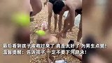 学生野外溺水沉河底，男孩下水捞起跟120合力救回