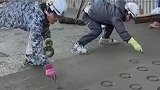 劳动人民智慧多，水泥里面找圈圈
